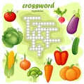 Crossword puzzle game of vegetable